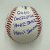 John Sterling Signed Heavily Inscribed STAT Baseball JSA COA RARE!