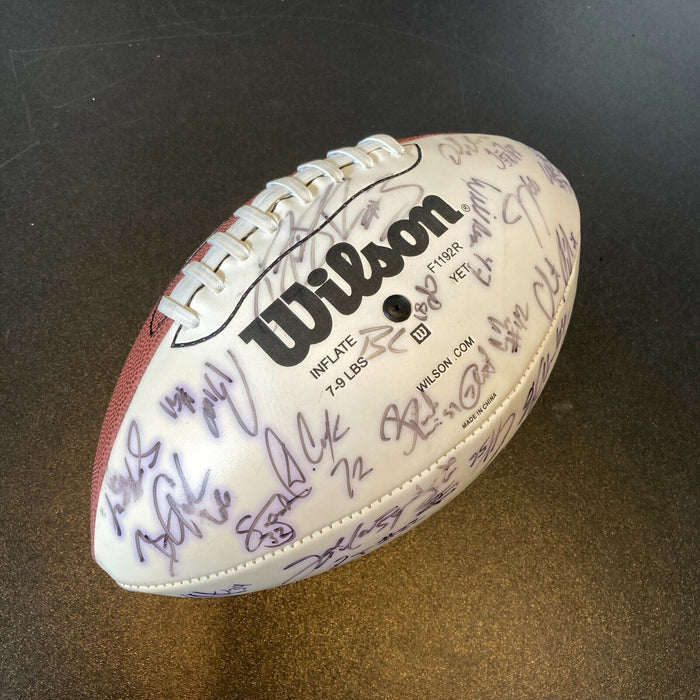 2002 Baltimore Ravens Team Signed Wilson NFL Football 50+ Sigs JSA COA