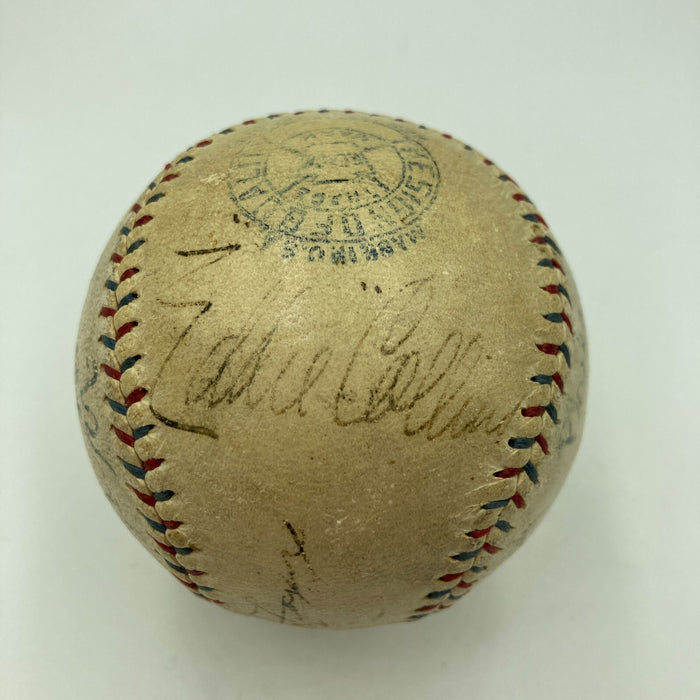 Eddie Collins Al Simmons Cochrane 1929 A's W.S Champs Team Signed Baseball JSA