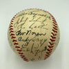 1952 New York Yankees World Series Champs Team Signed Baseball Mickey Mantle JSA