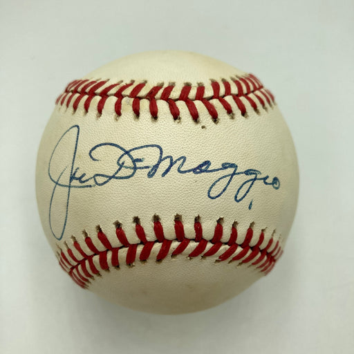 Nice Joe Dimaggio Signed Official American League Baseball Beckett COA