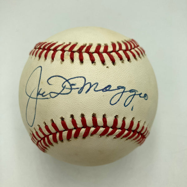 Nice Joe Dimaggio Signed Official American League Baseball Beckett COA