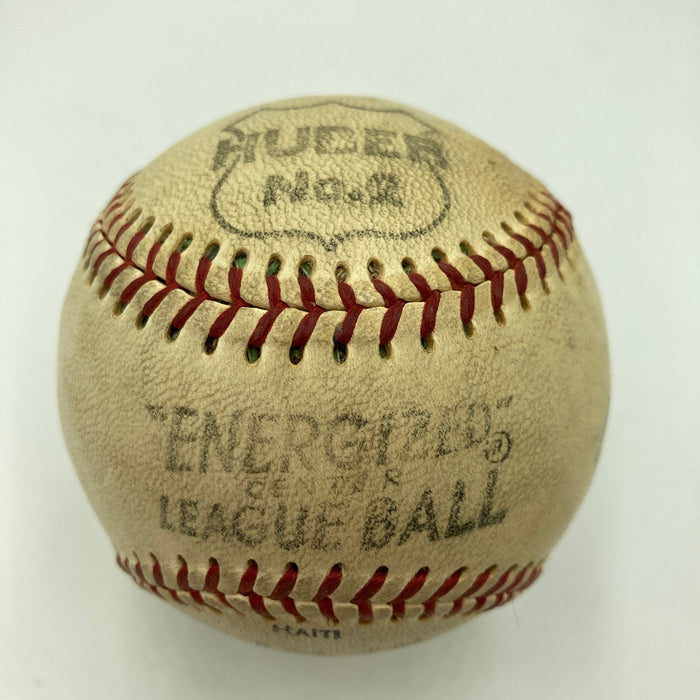 Beautiful Satchel Paige & Warren Giles Signed Baseball JSA Displays As Single