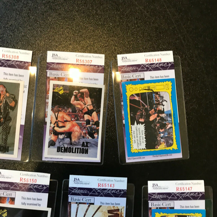 Lot Of (15) Demolition Ax WWE Signed Autographed Wrestling Cards With JSA COA