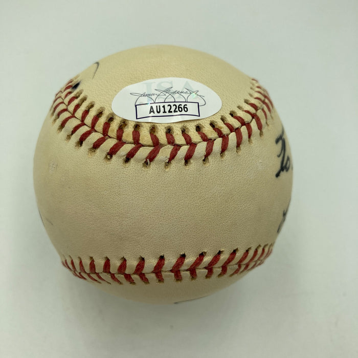 Pat Sullivan Signed Vintage NL Baseball Heisman Trophy Winner JSA COA