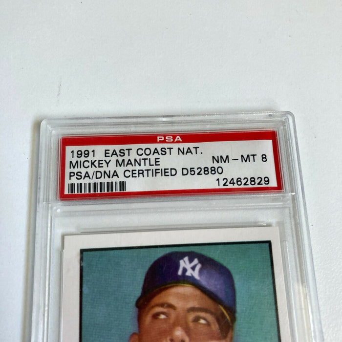 1952 Topps Mickey Mantle Signed Autographed 1991 RC Baseball Card PSA DNA