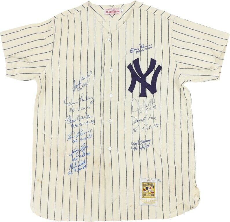 Rare Perfect Game Pitchers Signed Jersey 10 Sigs With Sandy Koufax JSA COA