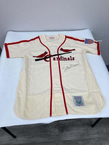 Stan Musial Signed St. Louis Cardinals Mitchell & Ness Jersey Beckett COA