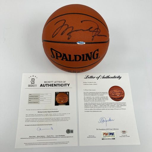 Michael Jordan Signed Spalding Official NBA Game Basketball PSA DNA Beckett UDA