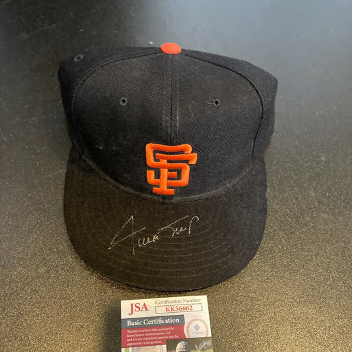 Willie Mays Signed Autographed San Francisco Giants Game Model Baseball Hat JSA