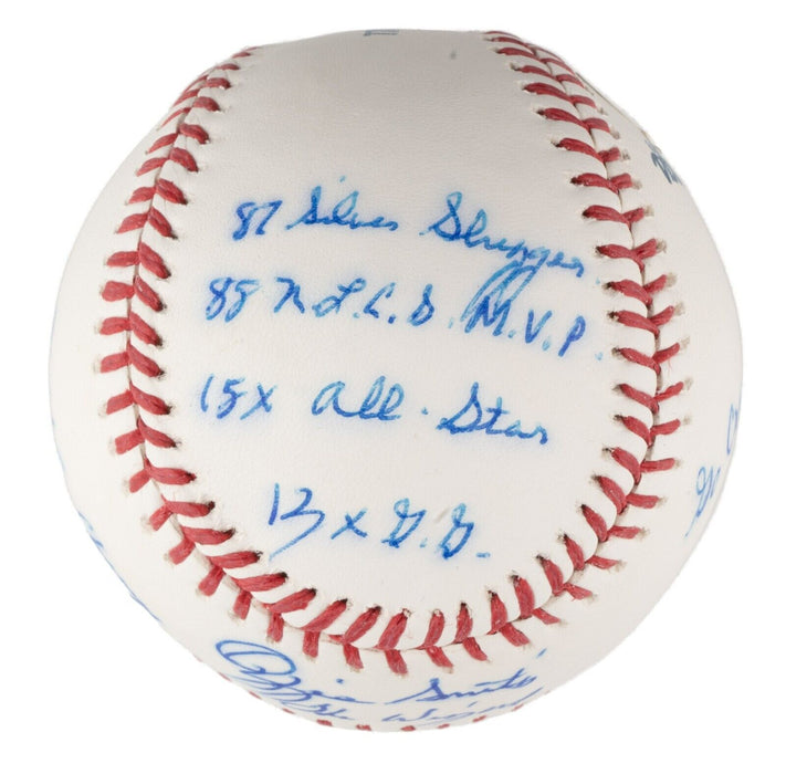 Ozzie Smith Signed Heavily Inscribed STAT MLB Baseball JSA