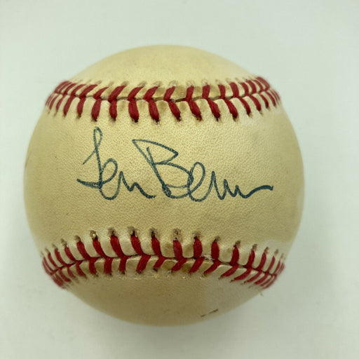 Len Berman NBC Broadcaster Signed Autographed Baseball JSA COA