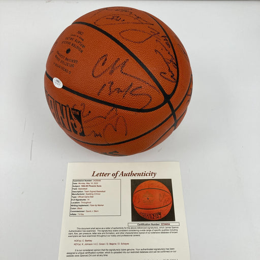 1994-1995 Phoenix Suns Team Signed Game Basketball Charles Barkley JSA COA