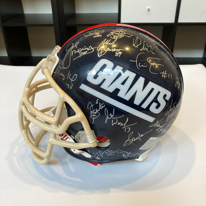 1986 New York Giants Super Bowl Champs Team Signed Full Size Helmet JSA COA