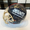1986 New York Giants Super Bowl Champs Team Signed Full Size Helmet JSA COA