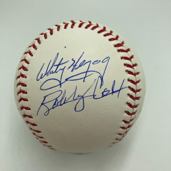 HOF Managers Signed Baseball LaSorda Torre Pinella Herzog Cox LaRussa JSA COA