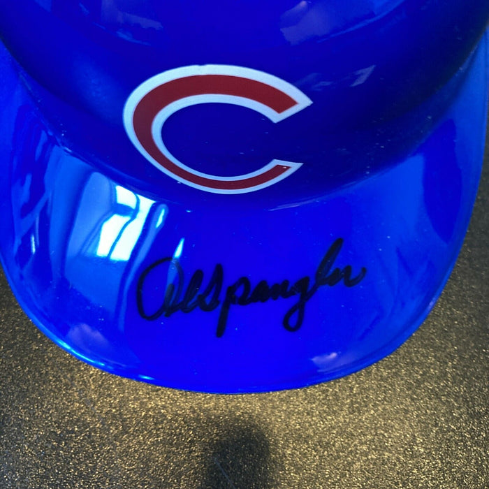 Al Spangler Signed Full Size Chicago Cubs Baseball Helmet 1969 Cubs JSA COA