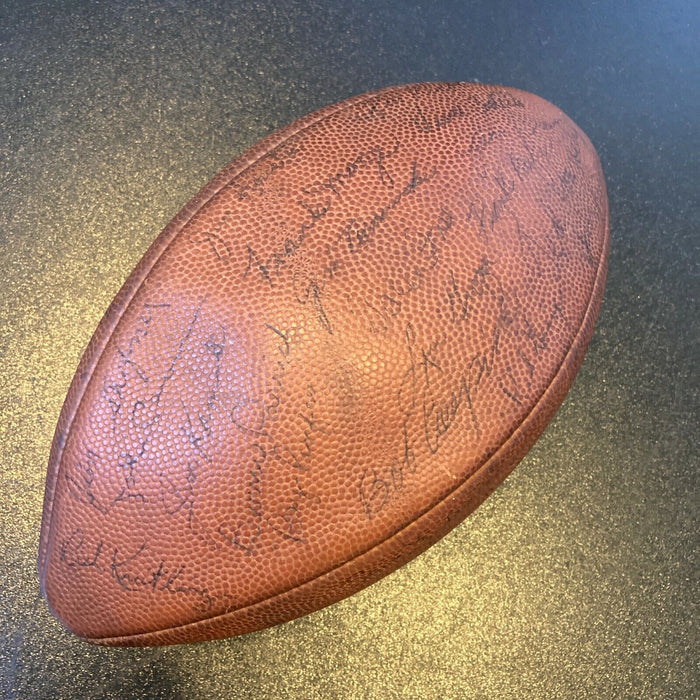 1960's Cleveland Browns Team Signed Game Used The Duke Football With Jim Brown