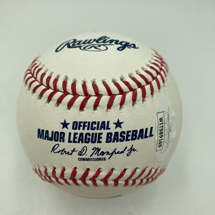 Alan Trammell Signed Heavily Inscribed STAT Baseball JSA COA