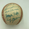 1948 Cleveland Indians W.S. Champs Team Signed Baseball Satchel Paige JSA COA