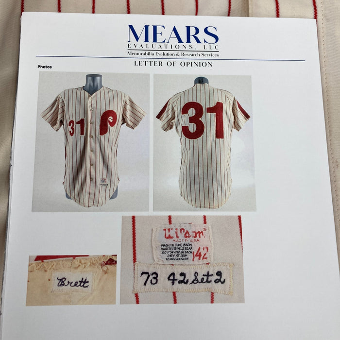 Ken Brett 1973 Game Used Philadelphia Phillies Jersey MEARS A9 The Finest