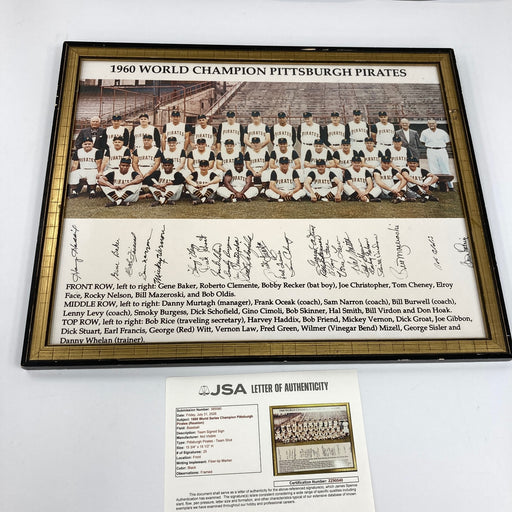 1960 Pittsburgh Pirates World Series Champs Team Signed 16x20 Photo JSA COA