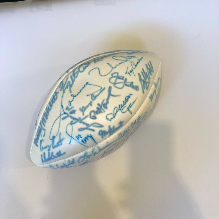 Johnny Unitas Walter Payton Bart Starr HOF Legends Signed Football 45 Sigs JSA