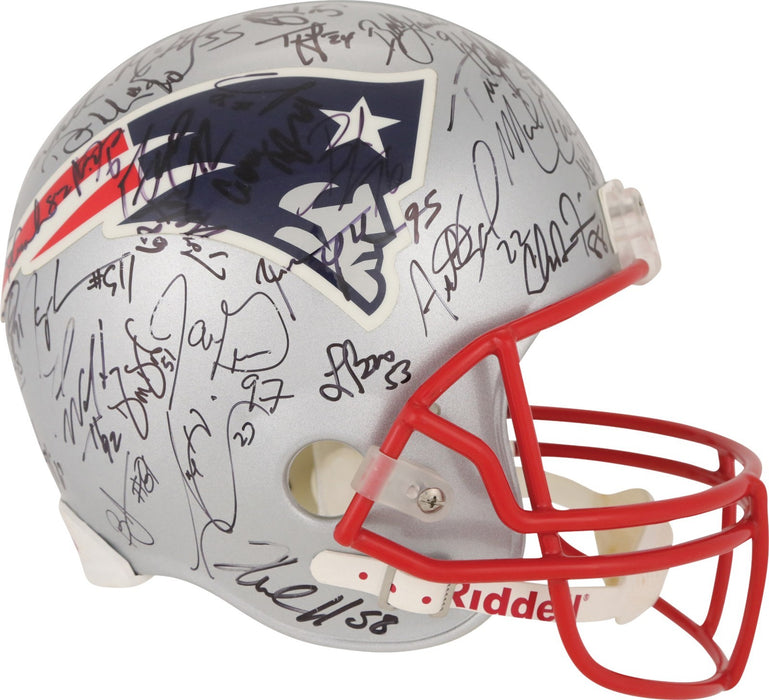 2003 New England Patriots Super Bowl Champs Team Signed Helmet Tom Brady PSA DNA