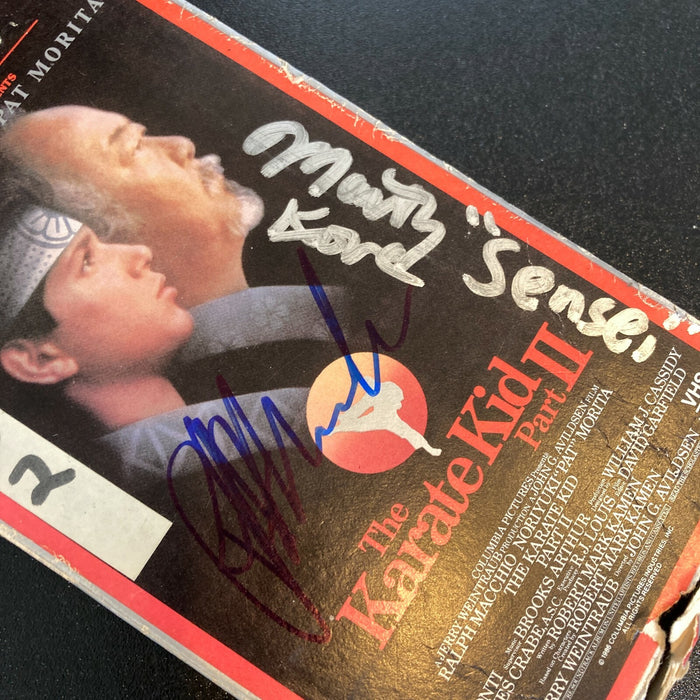 Ralph Macchio & Martin Kove Signed Karate Kid VHS Movie With JSA COA