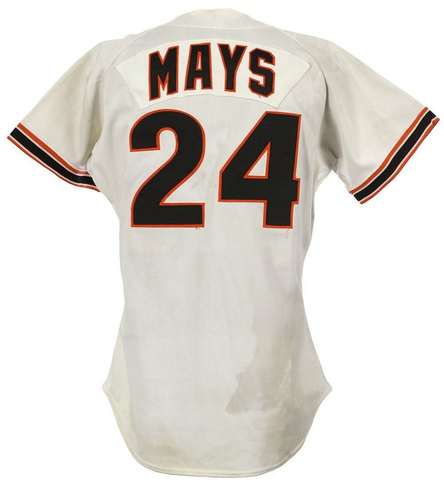 Willie Mays 1989 Game Used San Francisco Giants Signed Old Timers Jersey PSA DNA