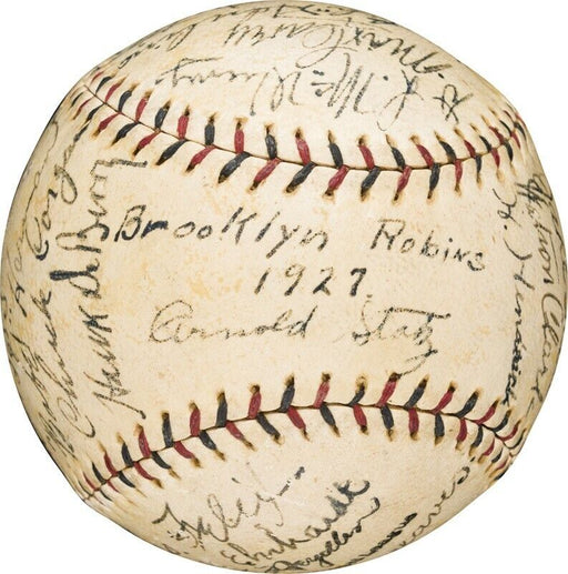 The Finest 1927 Brooklyn Dodgers (Robins) Team Signed NL Baseball PSA DNA COA
