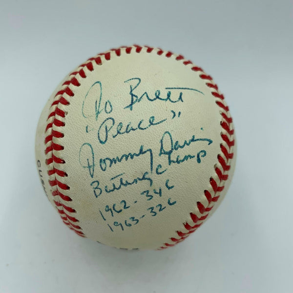 Tommy Davis Signed Heavily Inscribed National League Baseball With JSA COA