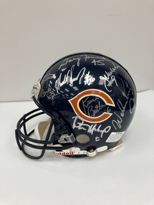1985 Chicago Bears Super Bowl Champs Team Signed Helmet Walter Payton JSA COA