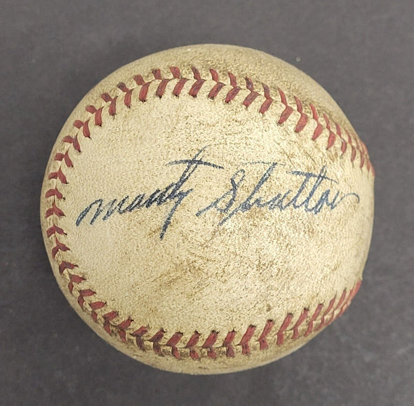 RARE Monty Stratton Single Signed Vintage Baseball Beckett COA