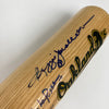 Oakland A's Legends Signed Bat 10 Sigs Rickey Henderson Reggie Jackson BAS