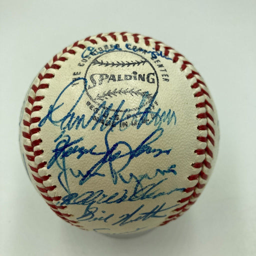 Beautiful 1972 Chicago Cubs Team Signed Baseball Ernie Banks PSA DNA
