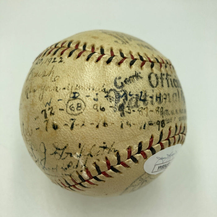 Historic 1922 Hall Of Fame Multi Signed Baseball Herb Pennock JSA COA