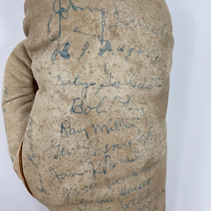 Abe Attell James Braddock Boxing Legends Signed Boxing Glove 23 Sigs JSA COA