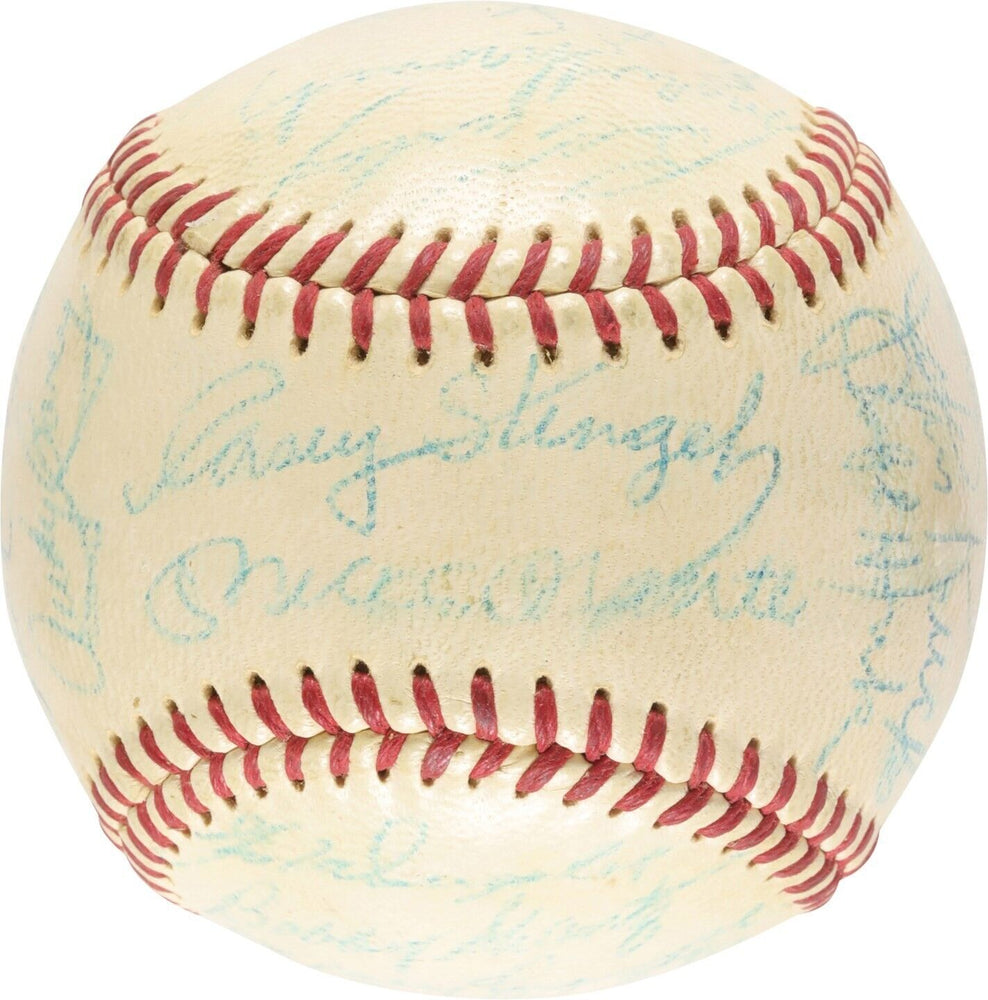 1958 New York Yankees World Series Champs Team Signed Baseball PSA DNA COA