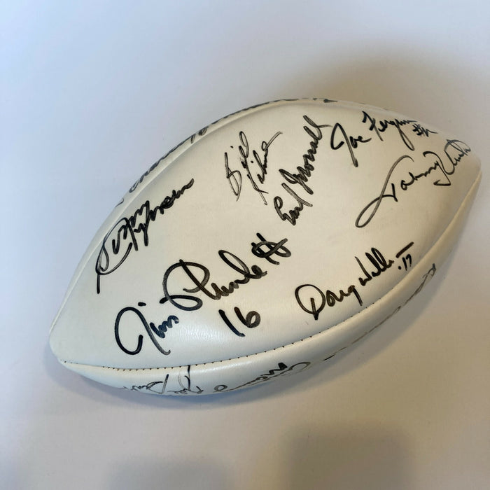 Quarterback Legends Multi Signed Football Johnny Unitas Sonny Jurgensen JSA COA