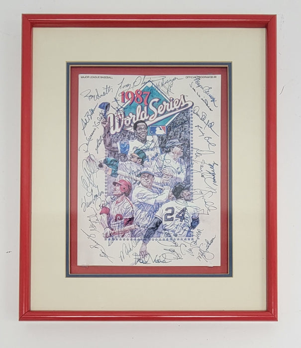 1987 Minnesota Twins World Series Champs Team Signed W.S. Program Beckett COA