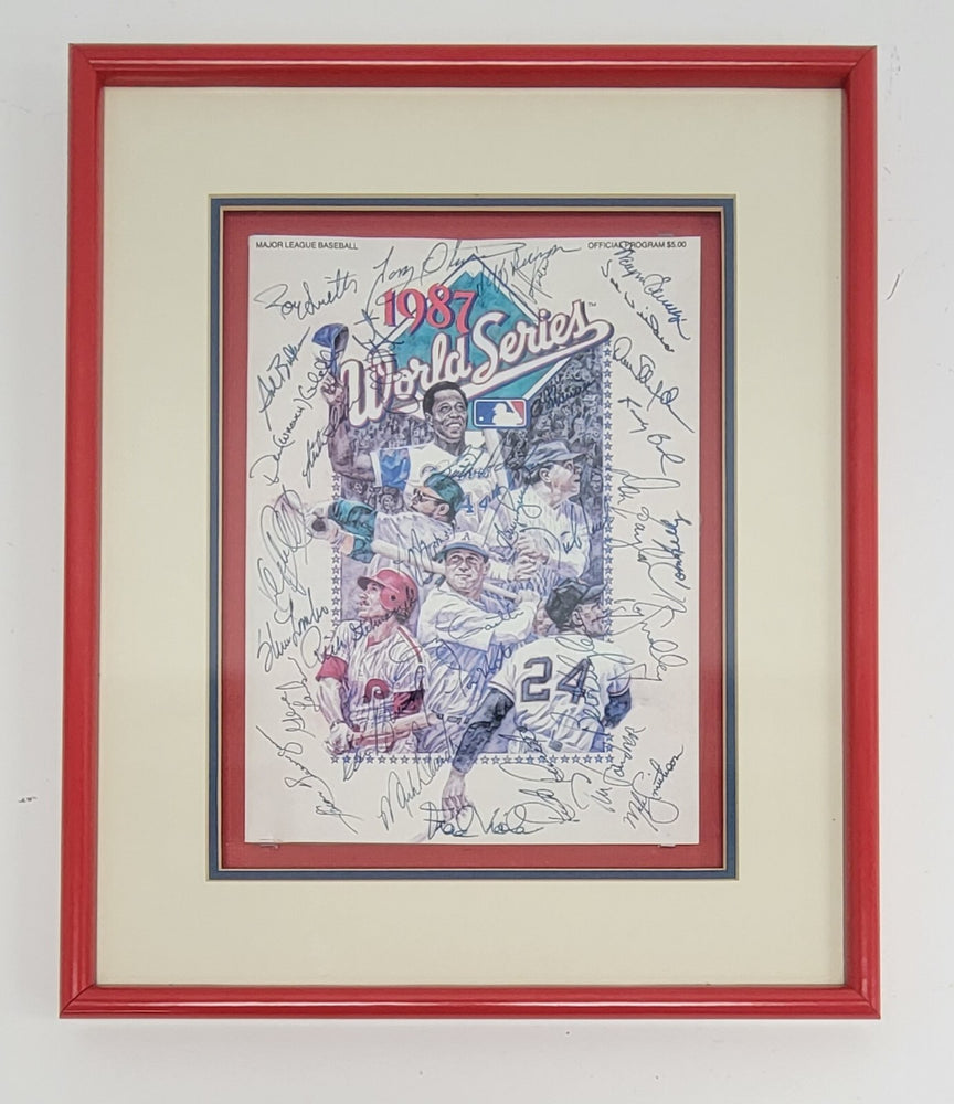 1987 Minnesota Twins World Series Champs Team Signed W.S. Program Beckett COA