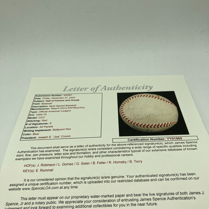 Jackie Robinson 1962 Hall Of Fame Induction Signed Baseball JSA COA