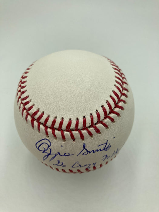 Ozzie Smith "Go Crazy Folks!" & Tom Niedenfuer Signed STAT Baseball JSA