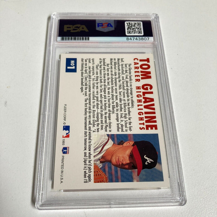 1993 Fleer Tom Glavine Signed Promo Card With Fleer Stamp PSA DNA RARE