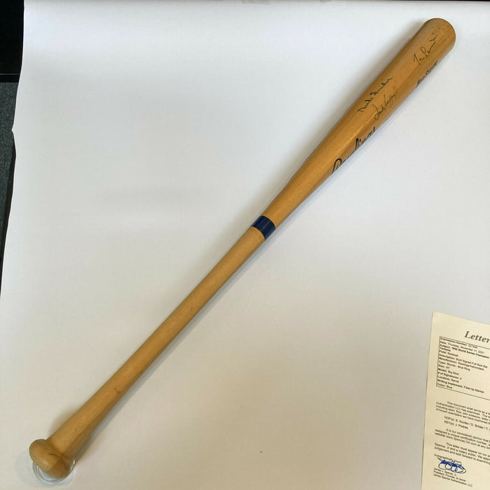 1955 Brooklyn Dodgers Sandy Koufax Multi Signed Baseball Bat With JSA COA