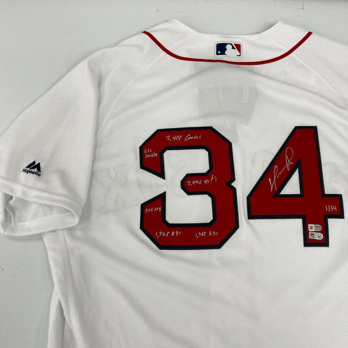 David Ortiz Signed Heavily Inscribed Boston Red Sox STAT Jersey Fanatics & MLB