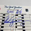 Alex Rodriguez Signed 3,000 Hit Game Lineup Card With Steiner COA