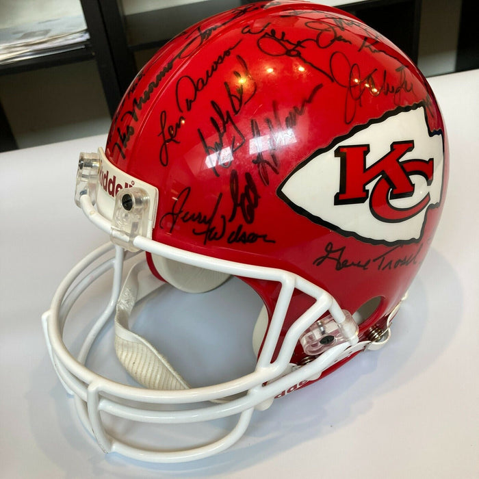 1969 KANSAS CITY CHIEFS SUPER BOWL IV CHAMPIONS TEAM SIGNED HELMET PSA DNA COA