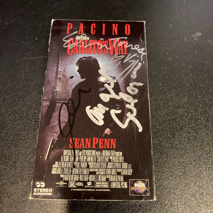 Al Pacino Carlito's Way Cast Signed Autographed VHS Movie JSA COA